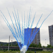 Дневной веерный салют Синий дым, для гендер пати 15 залпов для гендер пати БС0715120-С купить в Ростове на Дону