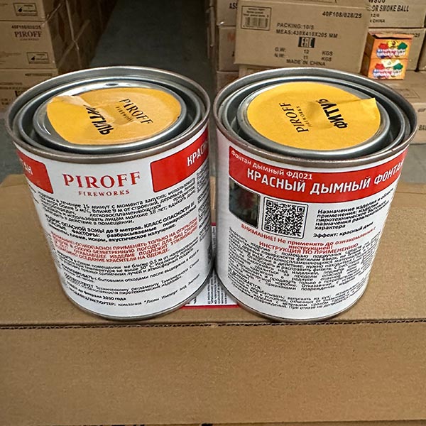 Дымный фонтан Красный густой дым 6 метров 30 секунд 3 дюйма ФД021-К купить в Ростове на Дону