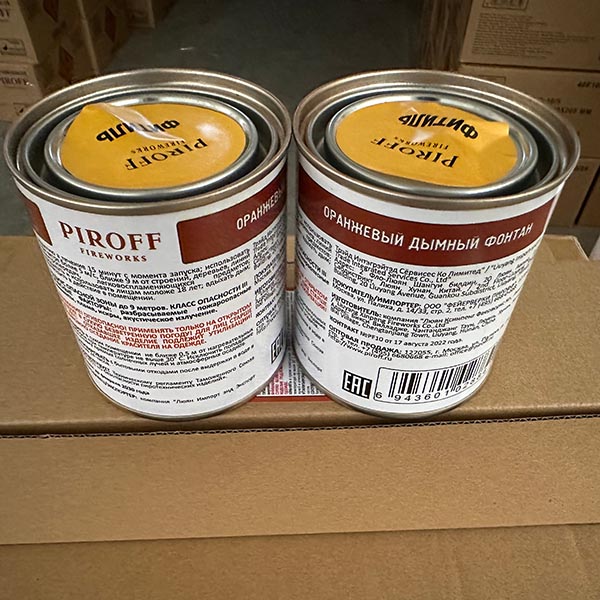 Дымный фонтан Оранжевый густой дым 6 метров 30 секунд 3 дюйма ФД021-О купить в Ростове на Дону