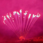 Батарея салютов веерная СУ3410012-1 Purple dahlia mine to titanium big silver chrys купить и заказать в Ростове на Дону