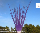 Дневной веерный салют Фиолетовый дым с треском искр по середине 36 залпов СУ0204912-ФТ купить в Ростове на Дону