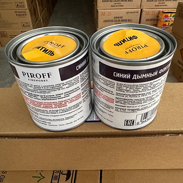 Дымный фонтан Синий густой дым 6 метров 30 секунд 3 дюйма ФД021-С купить в Ростове на Дону