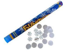 1501-2062 Хлопушка бумфети Снежинки 60 см фото