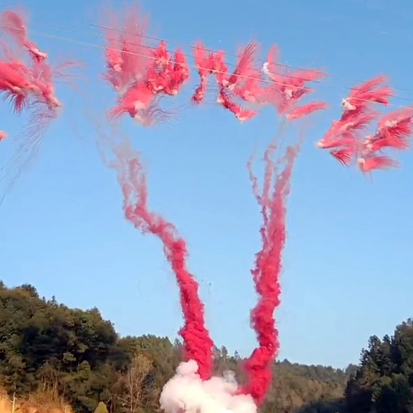 Дневной веерный салют для гендер-пати, розовый дым и водопад, Наследник или наследница БСП2910012-Р купить в Ростове на Дону