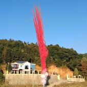 Дневная батарея салютов Красный дым, для гендер пати 25 залпов БСП2002512-К купить в Ростове на Дону